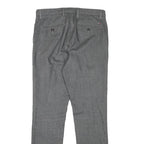 TOMMY HILFIGER Mens Grey Slim Straight Trousers Cotton Blend W30 L30 Formal