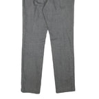 TOMMY HILFIGER Mens Grey Slim Straight Trousers Cotton Blend W30 L30 Formal