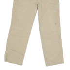 CARHARTT Mens Jeans Beige Relaxed Straight Cotton Blend W34 L27 Workwear Zip