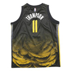 NIKE Mens Black & Yellow Warriors Basketball T-Shirt XL Sleeveless V-Neck