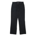 LORENZO Womens Jeans Black Relaxed Straight Denim Medium W28 L30 Comfortable Zip