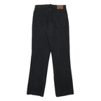 LORENZO Womens Jeans Black Relaxed Straight Denim Medium W28 L30 Comfortable Zip