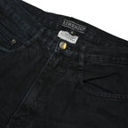 LORENZO Womens Jeans Black Relaxed Straight Denim Medium W28 L30 Comfortable Zip