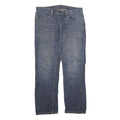 LEVI'S Mens Regular Fit Blue Denim Plain Jeans W32 L30 Zip Cotton Classic