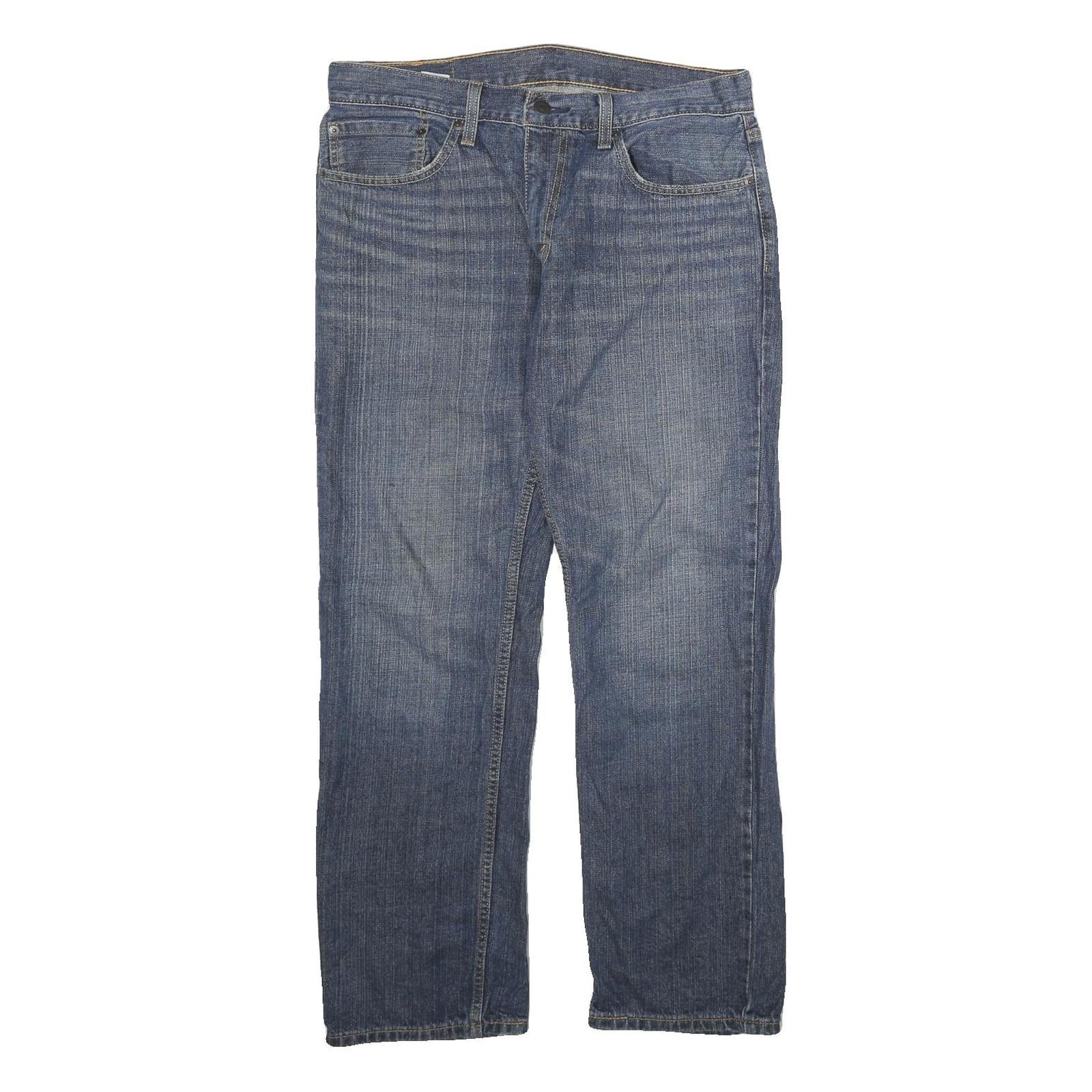 LEVI'S Mens Regular Fit Blue Denim Plain Jeans W32 L30 Zip Cotton Classic