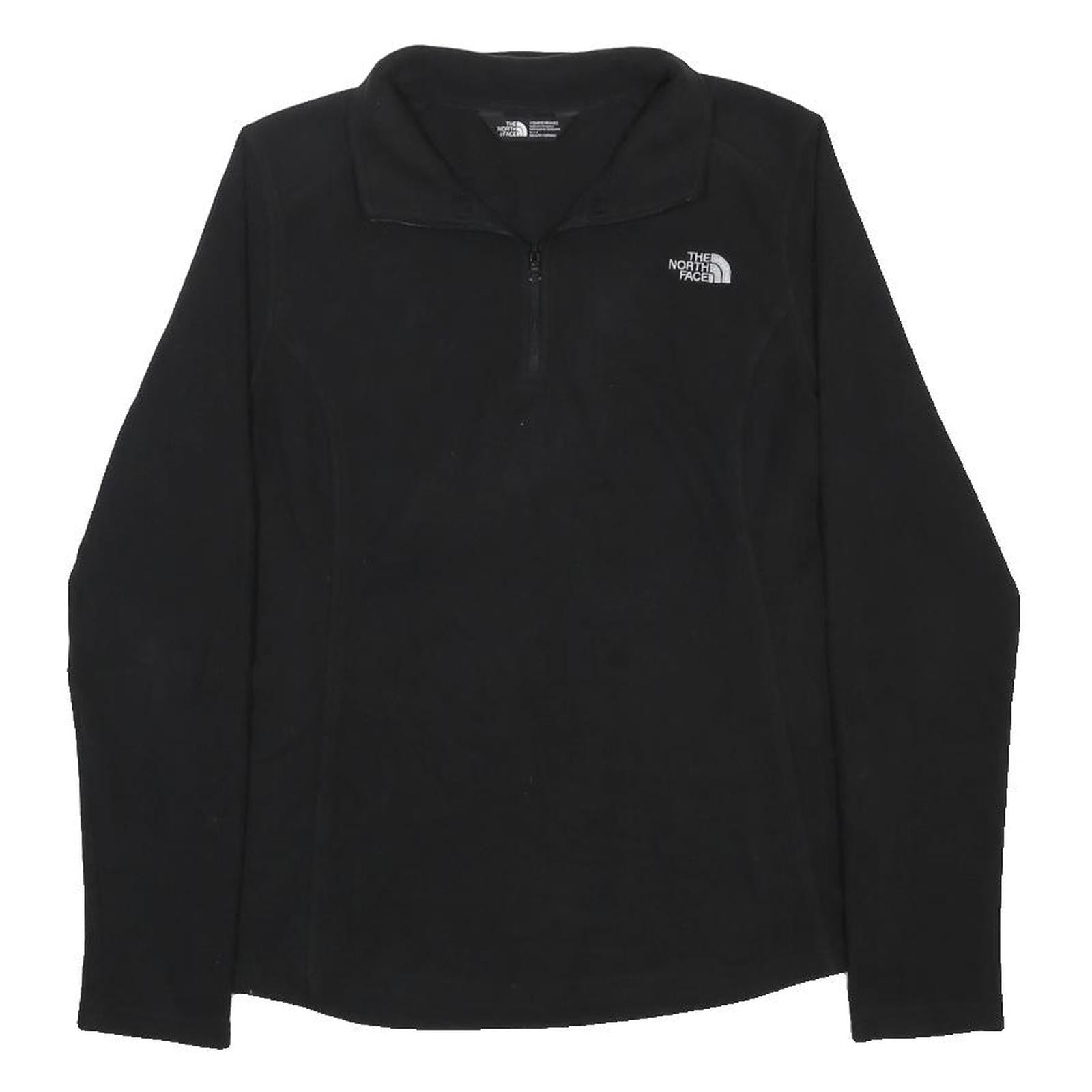 THE NORTH FACE Womens Black Jacket M Polyester Zip Plain Outdoor Winter Layer