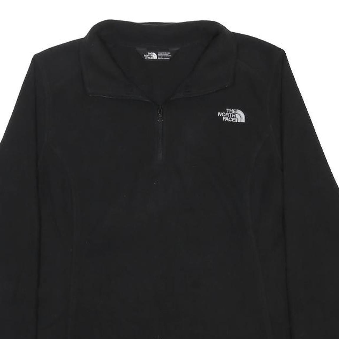 THE NORTH FACE Womens Black Jacket M Polyester Zip Plain Outdoor Winter Layer