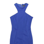 LIPSY Womens Blue Bodycon Dress Polyester Blend Sleeveless UK 10 Zip Back