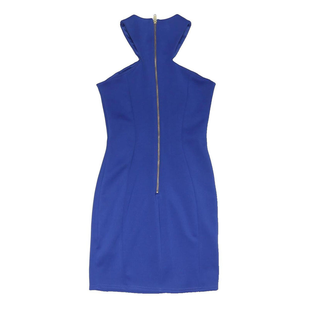 LIPSY Womens Blue Bodycon Dress Polyester Blend Sleeveless UK 10 Zip Back