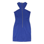 LIPSY Womens Blue Bodycon Dress Polyester Blend Sleeveless UK 10 Zip Back