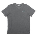 FILA Mens Grey Short Sleeve Crew Neck T-Shirt M Cotton Casual Wear