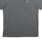 FILA Mens Grey Short Sleeve Crew Neck T-Shirt M Cotton Casual Wear