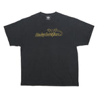 HARLEY DAVIDSON Mens Black Vintage T-Shirt 2XL Short Sleeve Crew Neck Museum