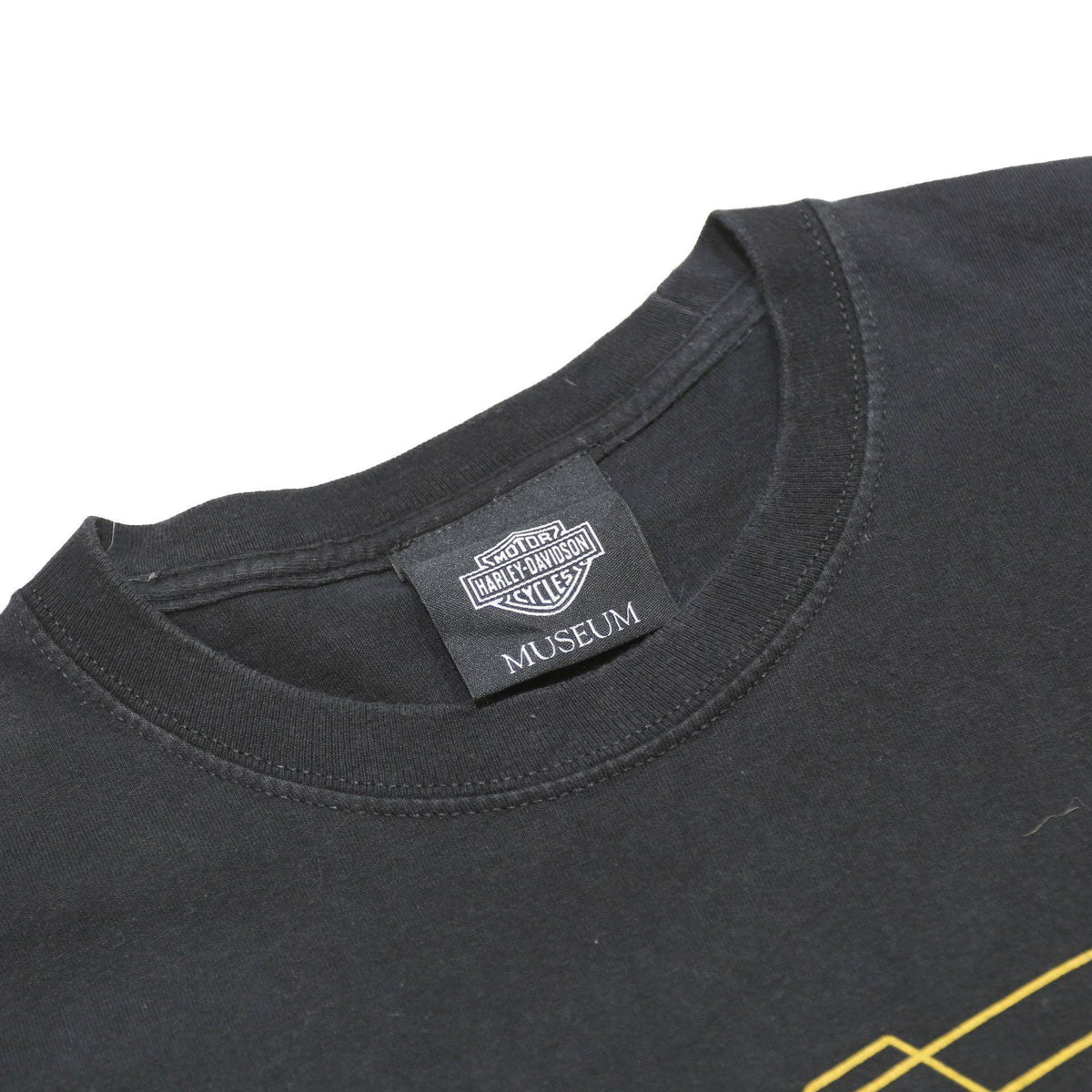HARLEY DAVIDSON Mens Black Vintage T-Shirt 2XL Short Sleeve Crew Neck Museum