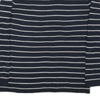 TOMMY HILFIGER Womens Navy Blue Plain V-Neck Basic Knit L Cotton Blend Jumper