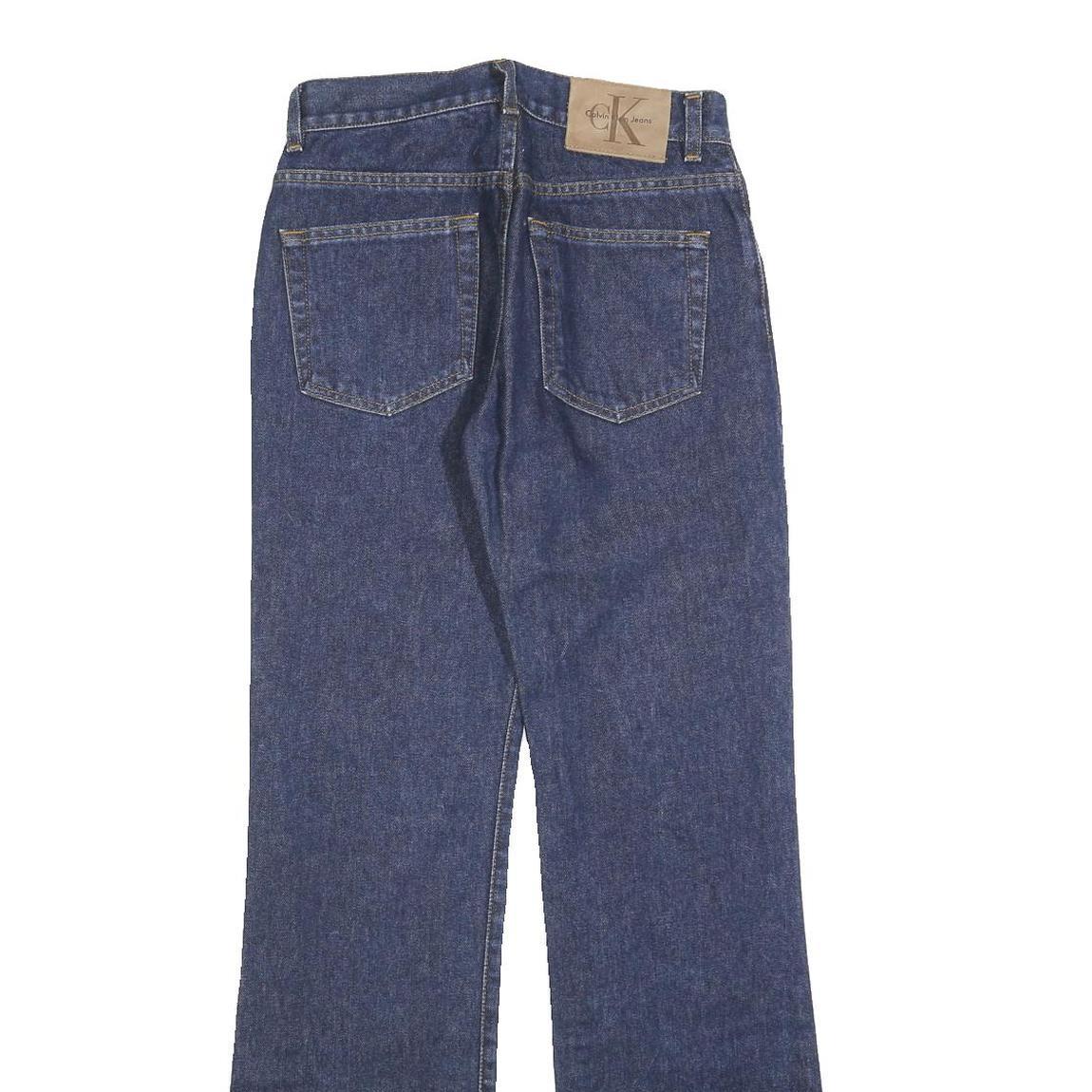 CALVIN KLEIN JEANS Womens Blue Regular Straight Denim Medium W26 L32 Zip Cotton