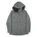 JACK WOLFSKIN Womens Grey Jacket M Polyester Blend Plain Zip Outdoor Hooded