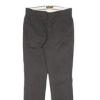 DOCKERS Mens Cotton Blend Black Regular Straight Trousers W33 L34 Zip Closure