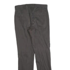 DOCKERS Mens Cotton Blend Black Regular Straight Trousers W33 L34 Zip Closure