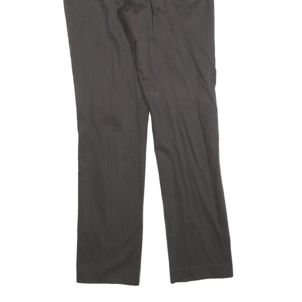 DOCKERS Mens Cotton Blend Black Regular Straight Trousers W33 L34 Zip Closure