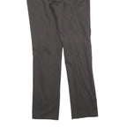 DOCKERS Mens Cotton Blend Black Regular Straight Trousers W33 L34 Zip Closure