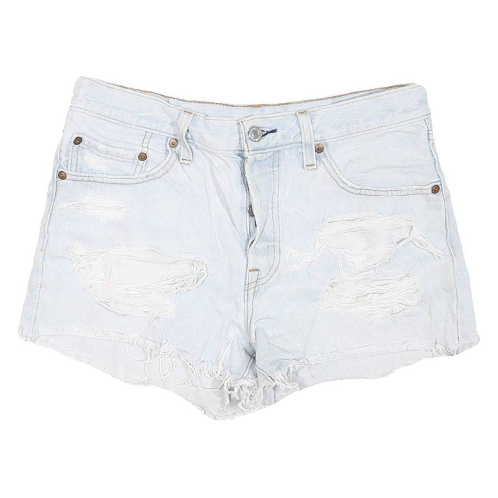 LEVI'S Womens Shorts Blue Cut-Off Distressed S W30 Casual Denim Summer
