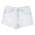 LEVI'S Womens Shorts Blue Cut-Off Distressed S W30 Casual Denim Summer