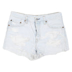 LEVI'S Womens Shorts Blue Cut-Off Distressed S W30 Casual Denim Summer