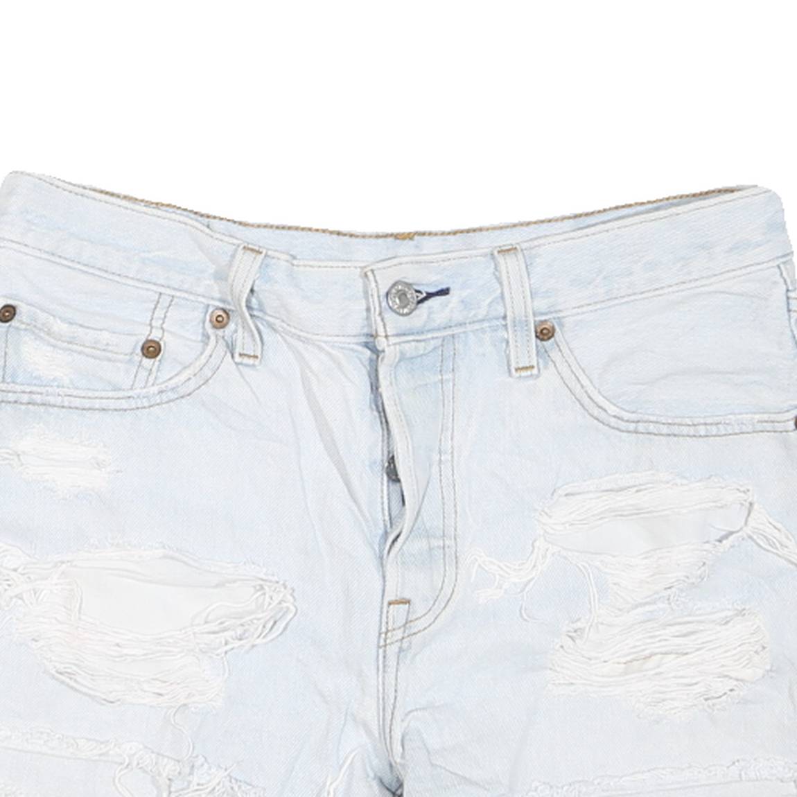 LEVI'S Womens Shorts Blue Cut-Off Distressed S W30 Casual Denim Summer