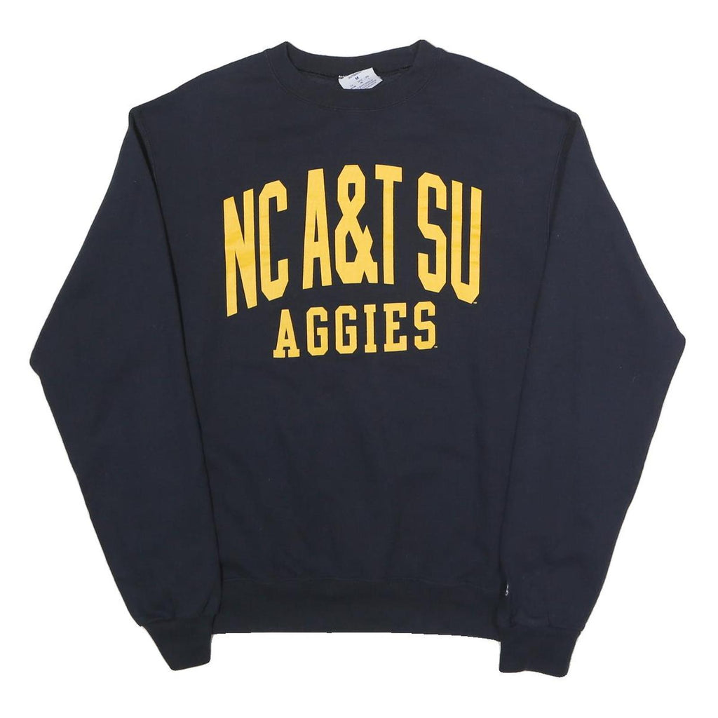 CHAMPION Mens Navy Blue NC A&T SU Aggies Crew Neck M Sweatshirt Cotton Casual