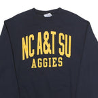 CHAMPION Mens Navy Blue NC A&T SU Aggies Crew Neck M Sweatshirt Cotton Casual