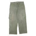 DICKIES Mens Cotton Blend Green Regular Cargo Trousers W32 L27 Workwear