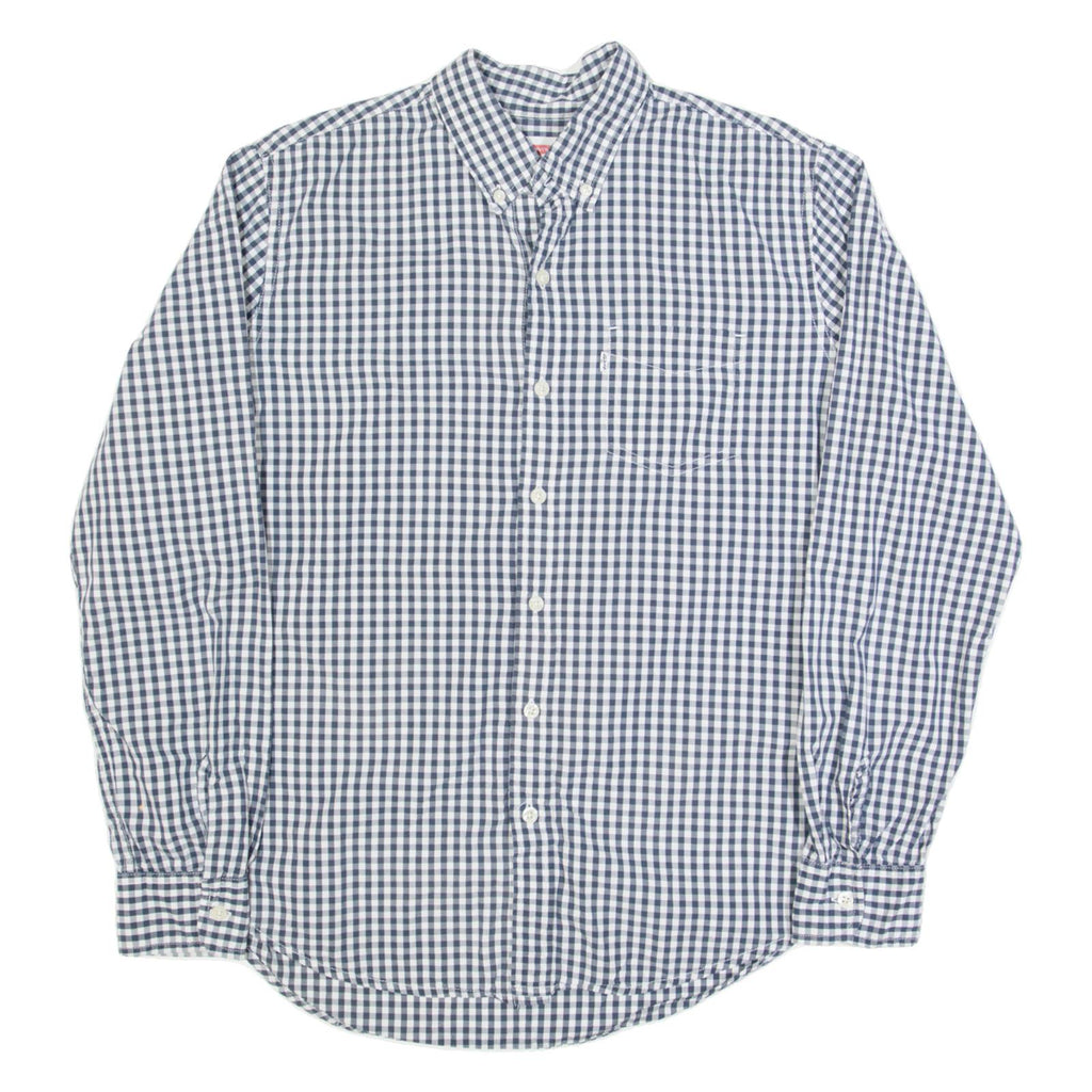 LEVI'S Mens Shirt Blue Gingham Long Sleeve M