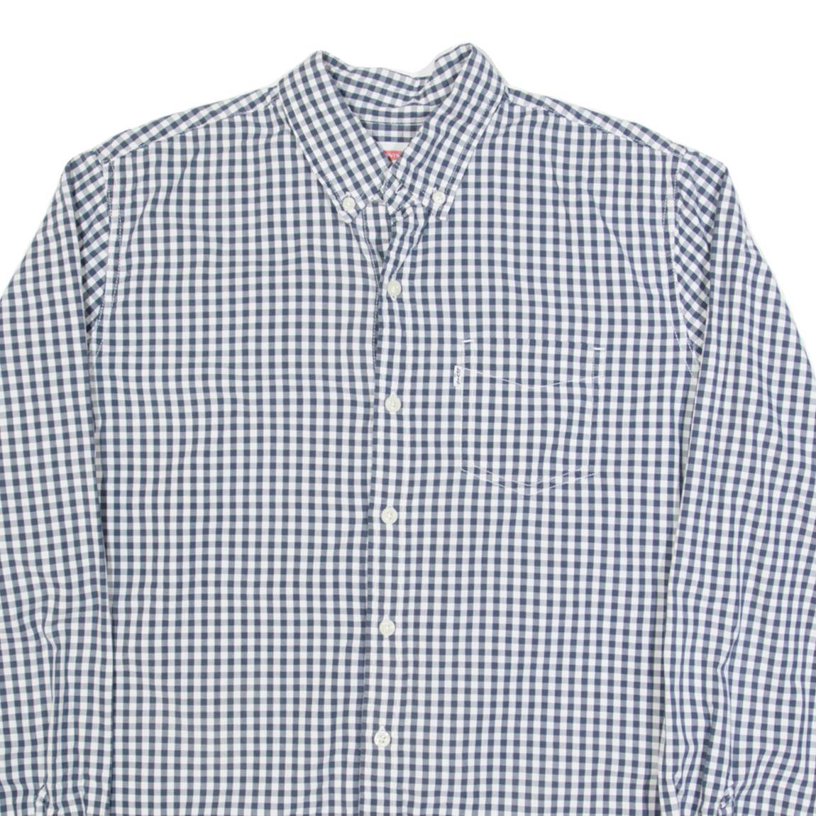 LEVI'S Mens Shirt Blue Gingham Long Sleeve M