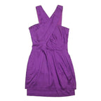 ARMANI EXCHANGE Womens Purple Fit & Flare Viscose Blend Sleeveless Mini Dress UK