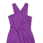ARMANI EXCHANGE Womens Purple Fit & Flare Viscose Blend Sleeveless Mini Dress UK