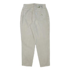 CAPPOPERA Womens Cotton Blend Beige Relaxed Tapered Trousers W27 L27 Casual