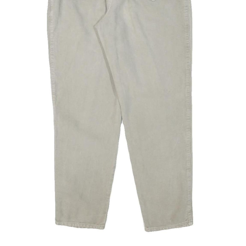 CAPPOPERA Womens Cotton Blend Beige Relaxed Tapered Trousers W27 L27 Casual