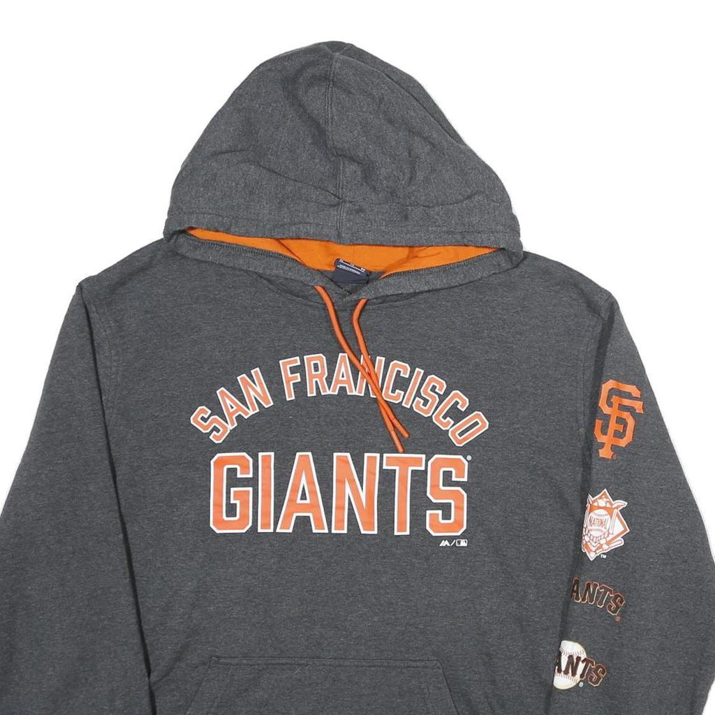 MAJESTIC Mens Grey San Francisco Giants Hoodie XL Cotton Blend Pullover