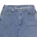 WRANGLER Mens Denim Blue Casual Shorts L W38 Cotton Workwear Loose Fit Button