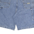 WRANGLER Mens Denim Blue Casual Shorts L W38 Cotton Workwear Loose Fit Button