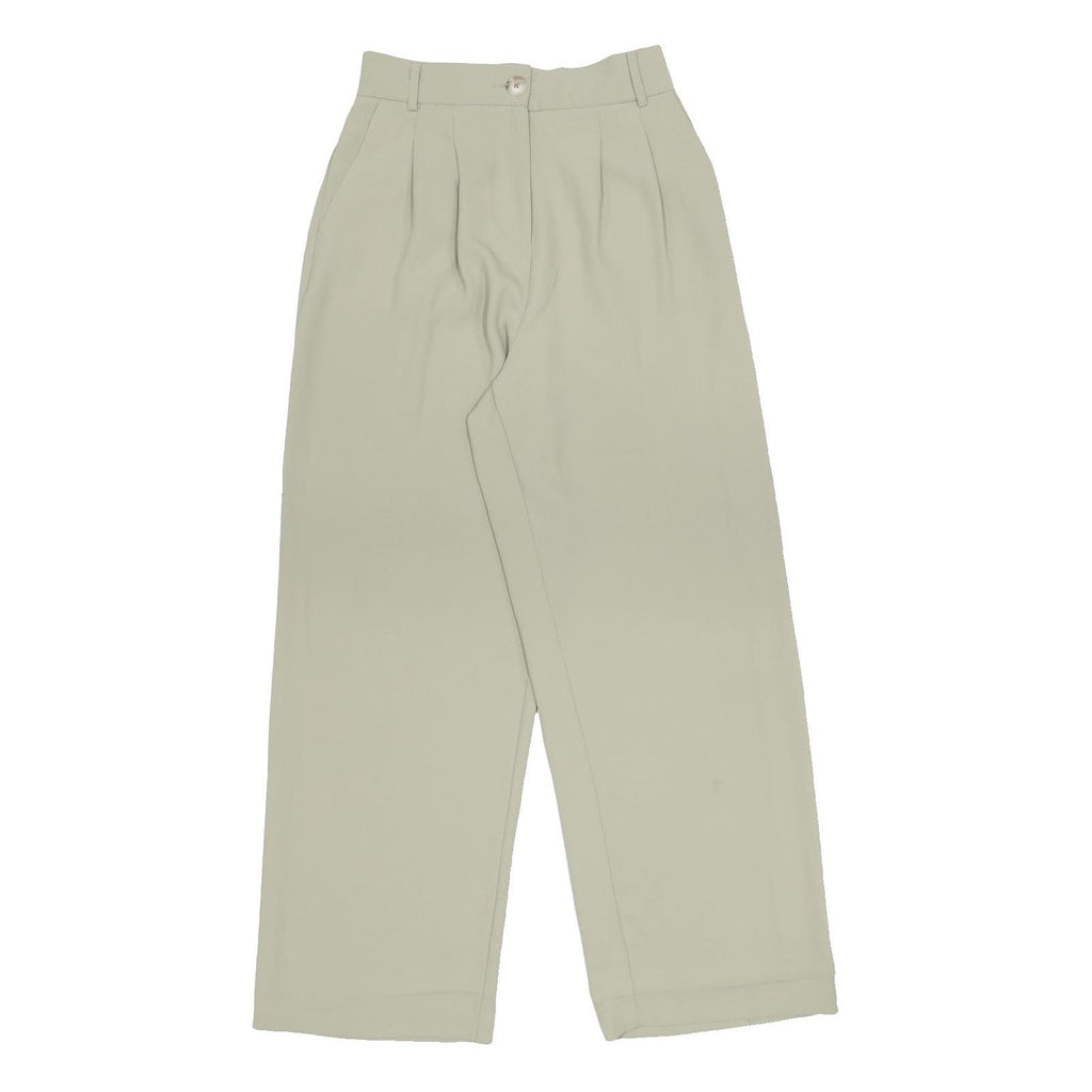 RIVER ISLAND Mens Polyester Beige Relaxed Straight Trousers W26 L30 Casual Smart