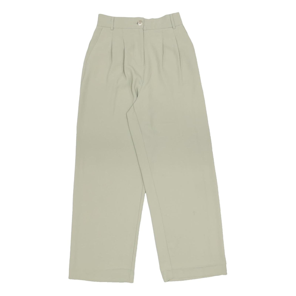 RIVER ISLAND Mens Polyester Beige Relaxed Straight Trousers W26 L30 Casual Smart