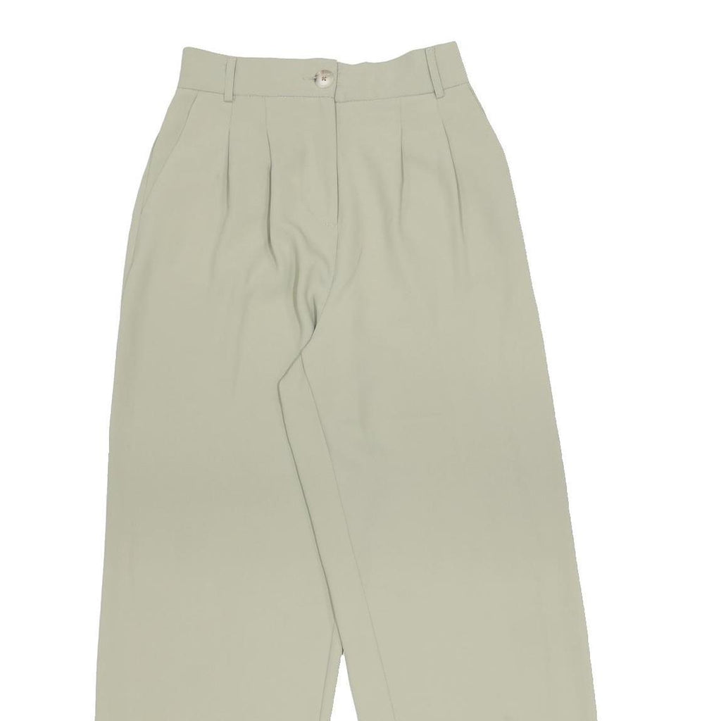 RIVER ISLAND Mens Polyester Beige Relaxed Straight Trousers W26 L30 Casual Smart