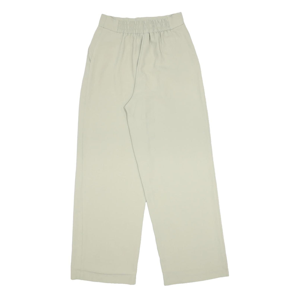 RIVER ISLAND Mens Polyester Beige Relaxed Straight Trousers W26 L30 Casual Smart
