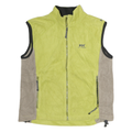 HELLY HANSEN Womens Yellow & Beige Fleece Vest M Polyester Zip Outdoor Jacket