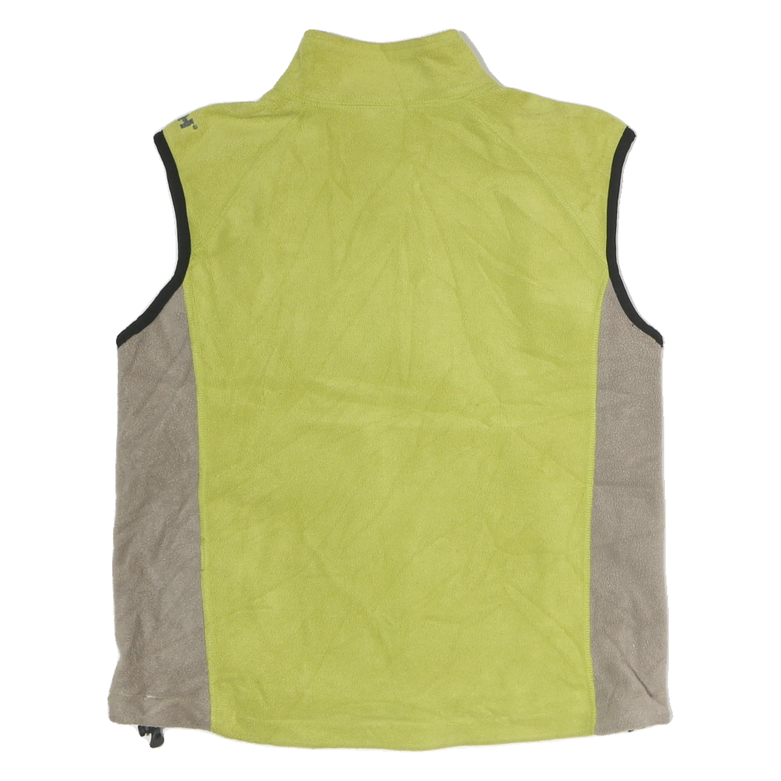 HELLY HANSEN Womens Yellow & Beige Fleece Vest M Polyester Zip Outdoor Jacket