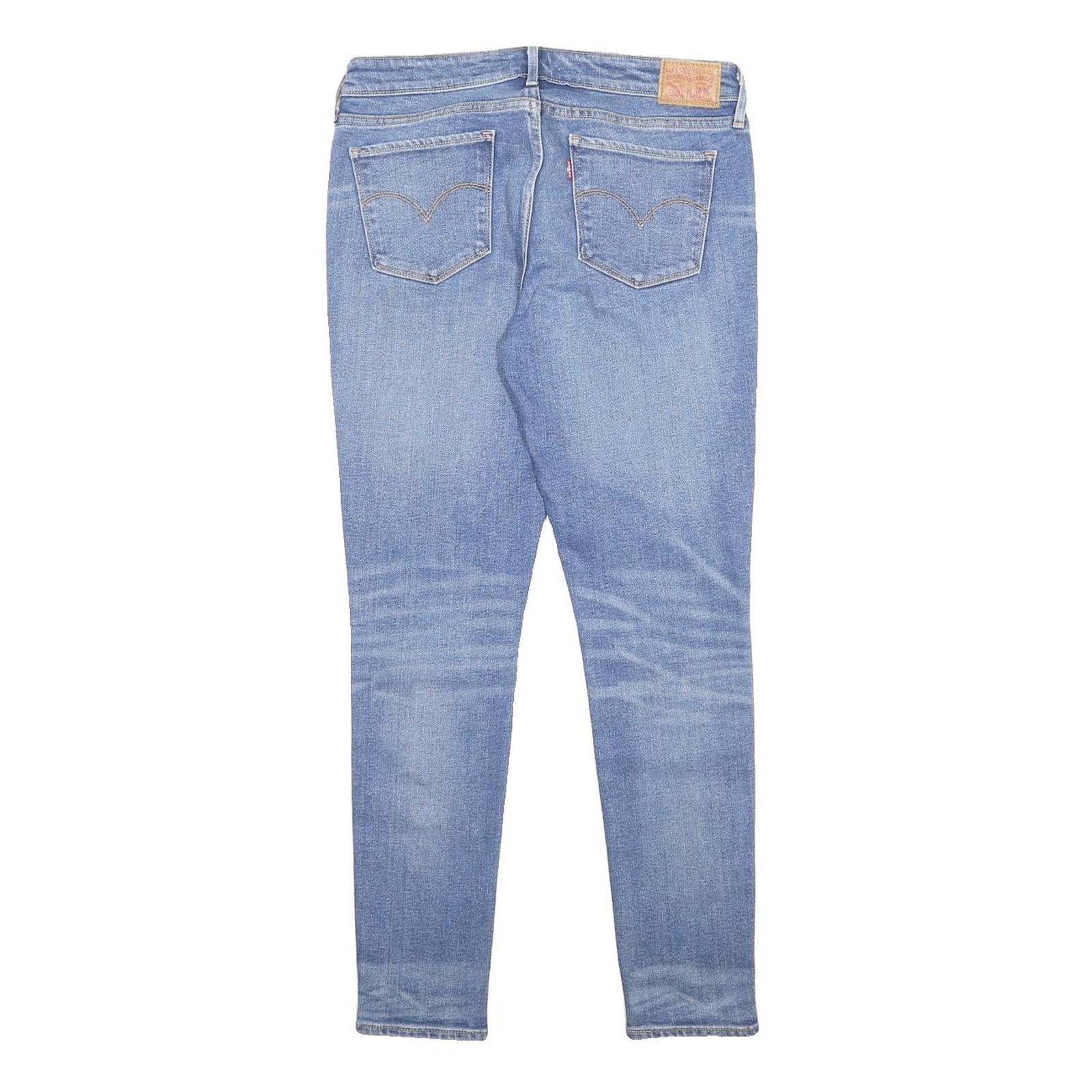 LEVI'S 711 Womens Jeans Blue Slim Skinny Denim Medium W29 L30 Zip Closure