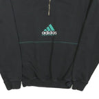 ADIDAS Mens Black & Teal Equipment Sweatshirt Collared XS Half Zip Casual Sport