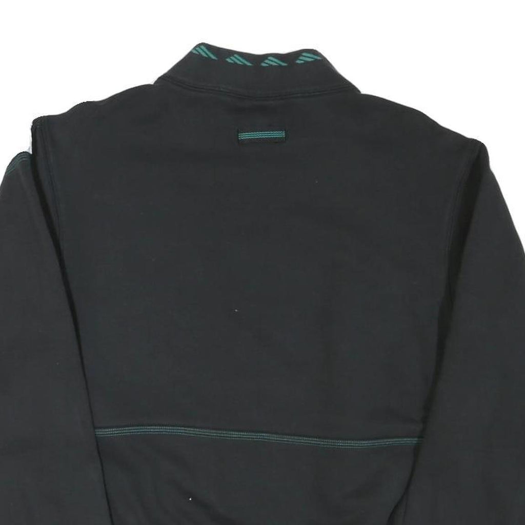 ADIDAS Mens Black & Teal Equipment Sweatshirt Collared XS Half Zip Casual Sport